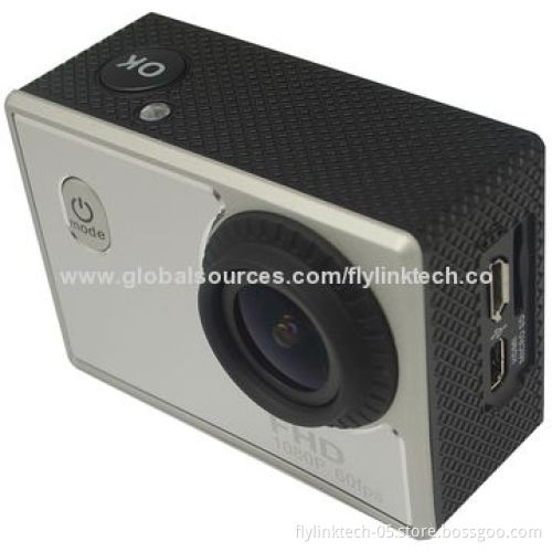 Full HD 1,080P 60fps Action Camera with 1.5-inch LCD Display, 170°, Viewing Angle